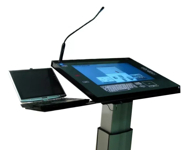 custiom glass touch screen lectern