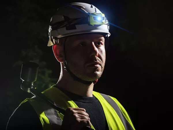 PS-HDL6R Head Torch on hard hat 2