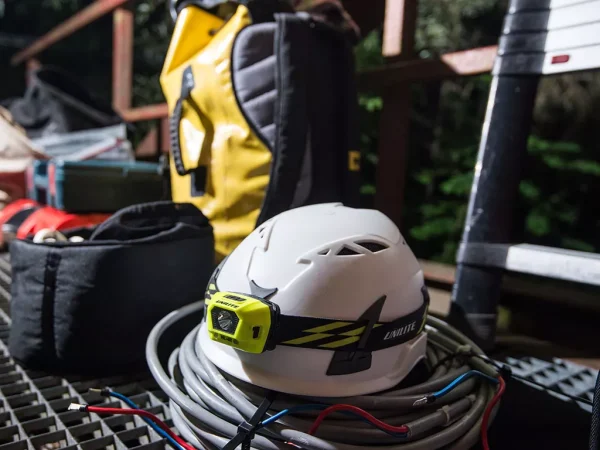 HL-4R Head Torch on helmet